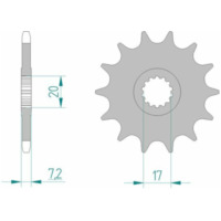 AFAM Standard Stahlritzel vorne 73202 - 520 für KTM 125LC2, 125STING