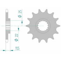 AFAM Standard Stahlritzel vorne 73303 - 520 für KTM 350EXC, 400DUKE, 450RALLY Husqvarna 701ENDURO, 701SUPERMOTO, SVARTPILEN701