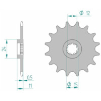 AFAM Standard Stahlritzel vorne 94100 - 415 für Aprilia AF150