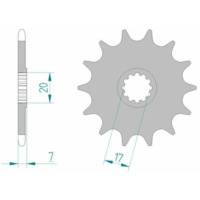 AFAM Standard Stahlritzel vorne 94109 - 420 für Rieju, Peugeot, Yamaha