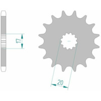 AFAM Steel Standard Front Sprocket 94118 - 428 for Beta, HM, HRD