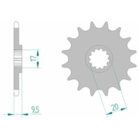 AFAM Standard Stahlritzel vorne 94120 - 420 für Husqvarna CR65, TC65 KTM 60SX, 65SX