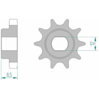 AFAM Standard Stahlritzel vorne 94124 - 415 für Husqvarna TC50 KTM 50SX