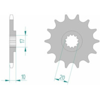AFAM Steel Standard Front Sprocket 94301 - 520 94301-11