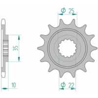 AFAM Standard Stahlritzel vorne 94604 - 520 für MV Agusta BRUTALE750, F41000, F4750