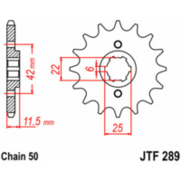 JT SPROCKETS Steel Standard Front Sprocket 289 - 530 for Yamaha, for: Gas Gas, Honda