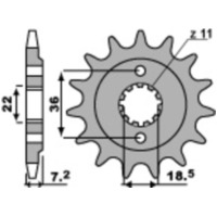 PBR Standard Stahlritzel vorne 2067 - 520 für Honda CB300R, CBF250, CBR250R 2067.14.18NC