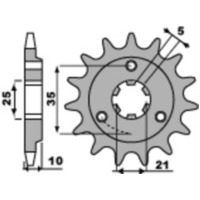 PBR Standard Stahlriztel vorne 2069 - 525 für Suzuki DR650, DR800, XF650