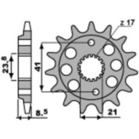 PBR Standard Stahlritzel vorne 2071 - 520 für Honda TRX400SPORTRAX, XR400R