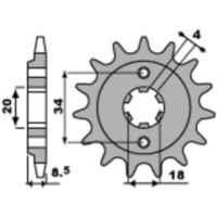 PBR Standard Stahlritzel vorne 2076 - 520 für Yamaha XV125VIRAGO