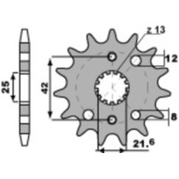 PBR Standard Stahlritzel vorne 2080 - 530 für Suzuki, Kawasaki, Husaberg 2080.16.18NC