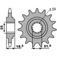 PBR Steel Standard Front Sprocket 2119 - 520 for Kawasaki Z750, Z800