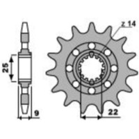 PBR Standard Stahlritzel vorne 2129 - 525 für Benelli TNT1130, TNT899, TORNADO3900 2129.16.18NC