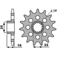 PBR Standard Stahlriztel vorne 2171 - 520 für Ducati 1098, 1198, 749