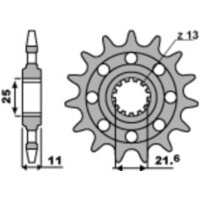 PBR Standard Stahlriztel vorne 2172 - 520 für Yamaha FZ6600, FZ6600S2, XJ6