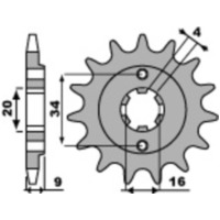 PBR Steel Standard Front Sprocket 2193 - 520 for Hyosung GT250COMET, GT250R, GV250AQUILA
