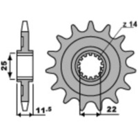 PBR Standard Stahlritzel vorne 2207 - 520 für Sherco SE4.5I