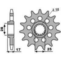 PBR Steel Standard Front Sprocket 2249 - 525 for Ducati PANIGALE1199, PANIGALE1299, STREETFIGHTERV4