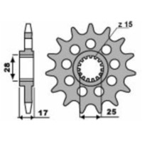 PBR Racing Steel Standard Front Sprocket 2250 - 520 for Ducati PANIGALE1199, PANIGALE1299, PANIGALE899 2250.15.18NC