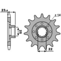 PBR Standard Stahlritzel vorne 2253 - 525 für MV Agusta BRUTALE800, DRAGSTER800, F3675