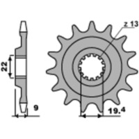 PBR Steel Standard Front Sprocket 2259 - 520 for Suzuki RM-Z250
