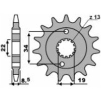 PBR Steel Standard Front Sprocket 2276 - 520 for KTM 390DUKE, RC390, RC390R Husqvarna SVARTPILEN401, VITPILEN401