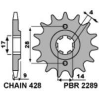 PBR Standard Stahlritzel vorne 2289 - 428 für Aprilia RS4125