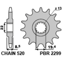 PBR Steel Standard Front Sprocket 2299 - 520