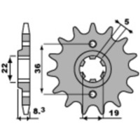 PBR Standard Stahlriztel vorne 2502 - 520 2502.13.18NC