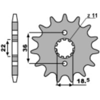 PBR Steel Standard Front Sprocket 2506 - 520 for Honda NX250