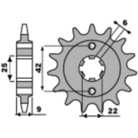 PBR Standard Stahlritzel vorne 276 - 520 für Honda CB400, CM400