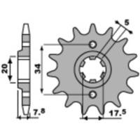 PBR Standard Stahlritzel vorne 279 - 520 für Honda CRF150F, CRF230F, CRF230L