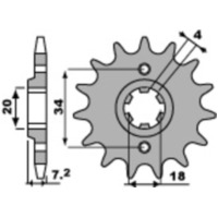 PBR Standard Stahlritzel vorne 329 - 520 für Honda CA125, MTX125, MTX200