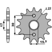 PBR Standard Stahlritzel vorne 332 - 420 für Honda CR80R, CR85R, CRF50F 332.15.18NC