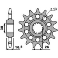PBR Racing Steel Standard Front Sprocket 347M - 520 for Honda CB600FHORNET, CB900FHORNET, CBR1000RR 347M.16.18NC