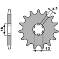 PBR Steel Standard Front Sprocket 428 - 428 for Suzuki DR-Z70, JR80