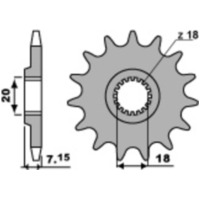 PBR Standard Stahlritzel vorne 432 - 520 für Suzuki DR-Z400, RM125, RM250