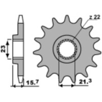 PBR Standard Stahlritzel vorne 441 - 520 für MZ 660BAGHIRA, 660MASTIFF, 660SKORPION für: Yamaha SZR660, TT600, XT600