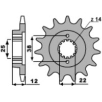 PBR Steel Standard Front Sprocket 495 - 520 for Ducati 750PASO, 750SPORT