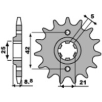 PBR Steel Standard Front Sprocket 507 - 520 for Kawasaki KX250, KX500 Husqvarna WR360 507.14.18NC