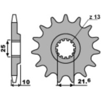 PBR Standard Stahlritzel vorne 521 - 630 für Beta RR3504TENDURO, RR4004TENDURO Kawasaki Z1000