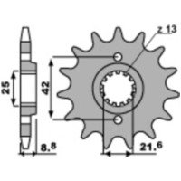 PBR Standard Stahlritzel vorne 523 - 520 für Kawasaki ELIMINATOR250, GPX250, GPZ1100 Suzuki GS500 523.16.18NC