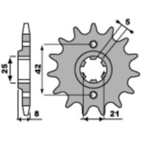 PBR Standard Stahlriztel vorne 575 - 520 für Yamaha SRX600, XT550, XT600 575.16.18NC