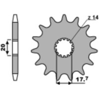 PBR Standard Stahlritzel vorne 577 - 428 für Yamaha, Kawasaki, MZ 577.15.18NC