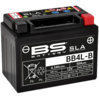 BS BATTERY SLA Battery Maintenance Free Factory Activated - BB4L-B for Peugeot, Aprilia, Derbi