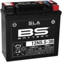 BS BATTERY SLA Wartungsfreie Batterie Werkseitig aktiviert - 12N5.5-3B für Gilera, Aprilia, Yamaha