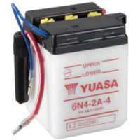 YUASA Konventionelle Batterie ohne Säurepack - 6N4-2A-4 für Honda, Suzuki, Aprilia