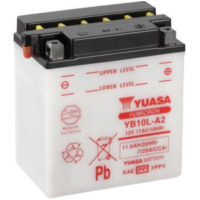 YUASA Konventionelle Batterie ohne Säurepack - YB10L-A2 für Suzuki, Kawasaki, Gilera