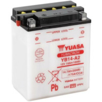 YUASA Konventionelle Batterie ohne Säurepack - YB14-A2 für Honda CB600FHORNET, CB750, CBX550F Bimota 851TESI1D