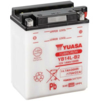 YUASA Battery Conventional without Acid Pack - YB14L-B2 for Kawasaki, Suzuki, Triumph